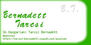 bernadett tarcsi business card